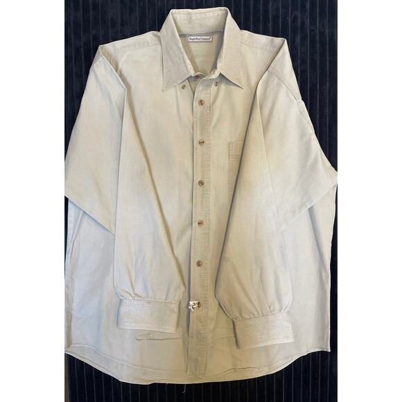 Bugle Boy Company Men's Button-Down Long Sleeve Shirt Size M, Embroidered Pocket - Picture 2 of 3